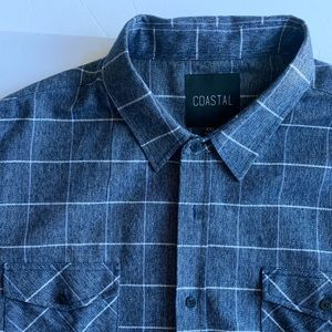 NWT Mens Coastal Long Sleeve Button Down, XXL